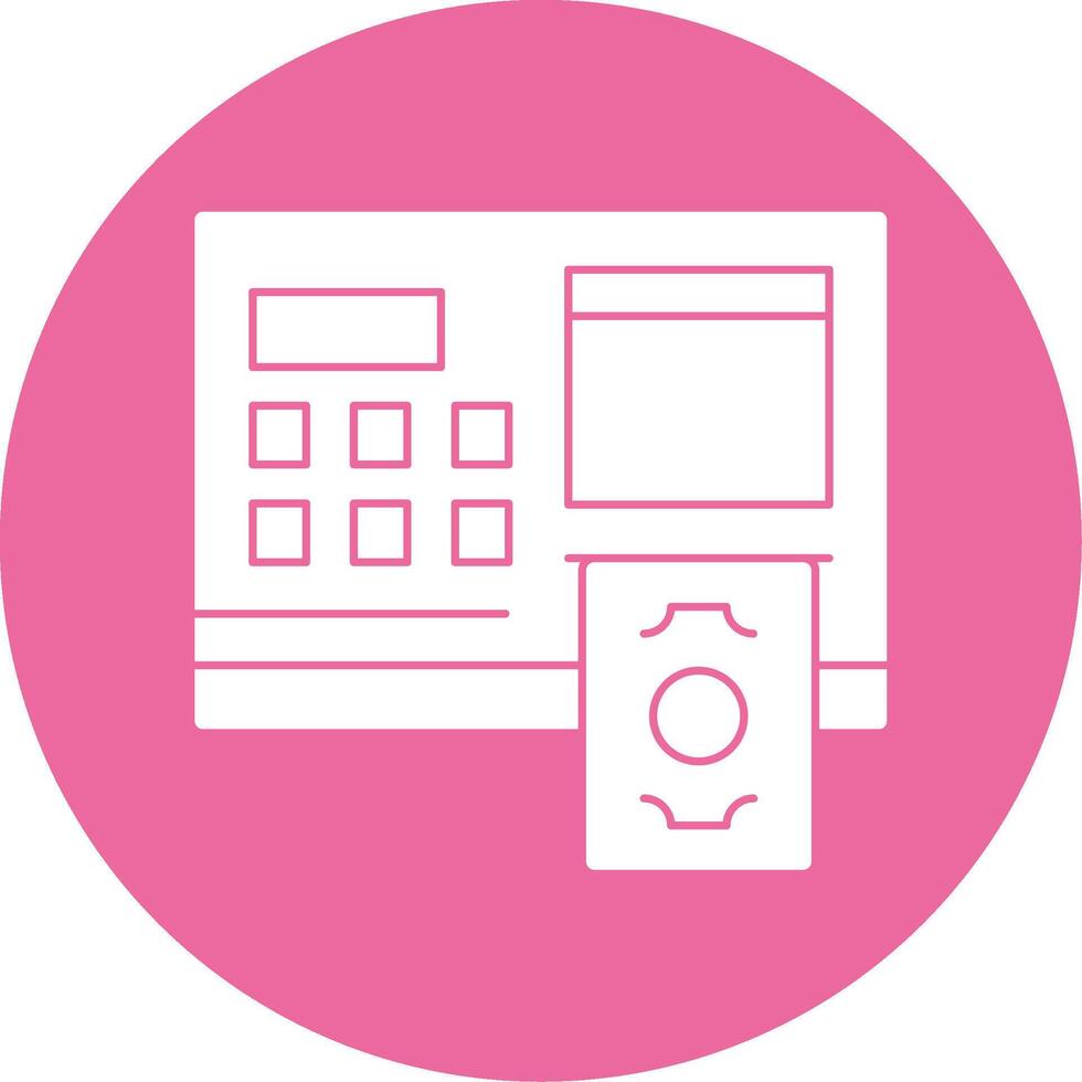 ATM Glyph Style Icon vector