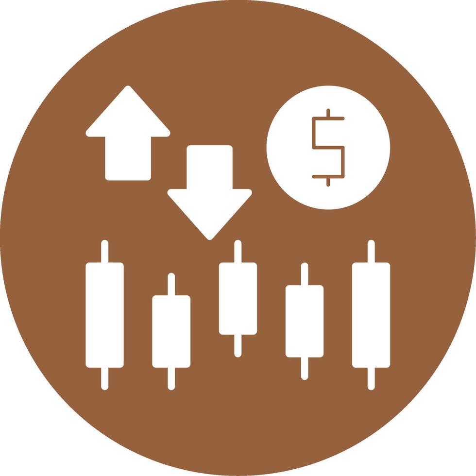 Stock market Glyph Style Icon vector