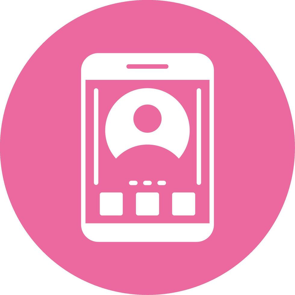 Profile Glyph Style Icon vector
