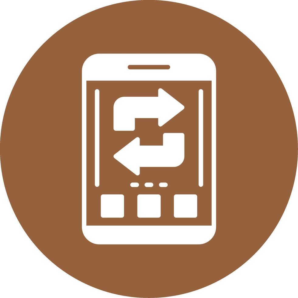 Refresh Glyph Style Icon vector