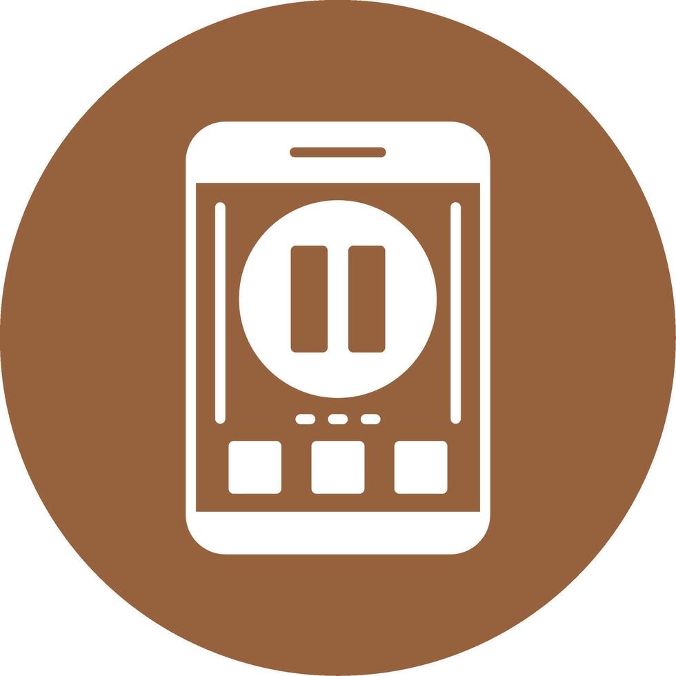 Pause Glyph Style Icon vector