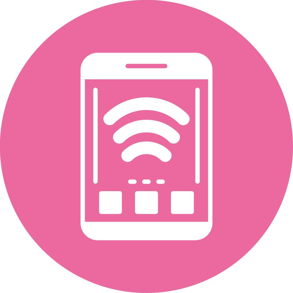 Wi Fi Glyph Style Icon vector