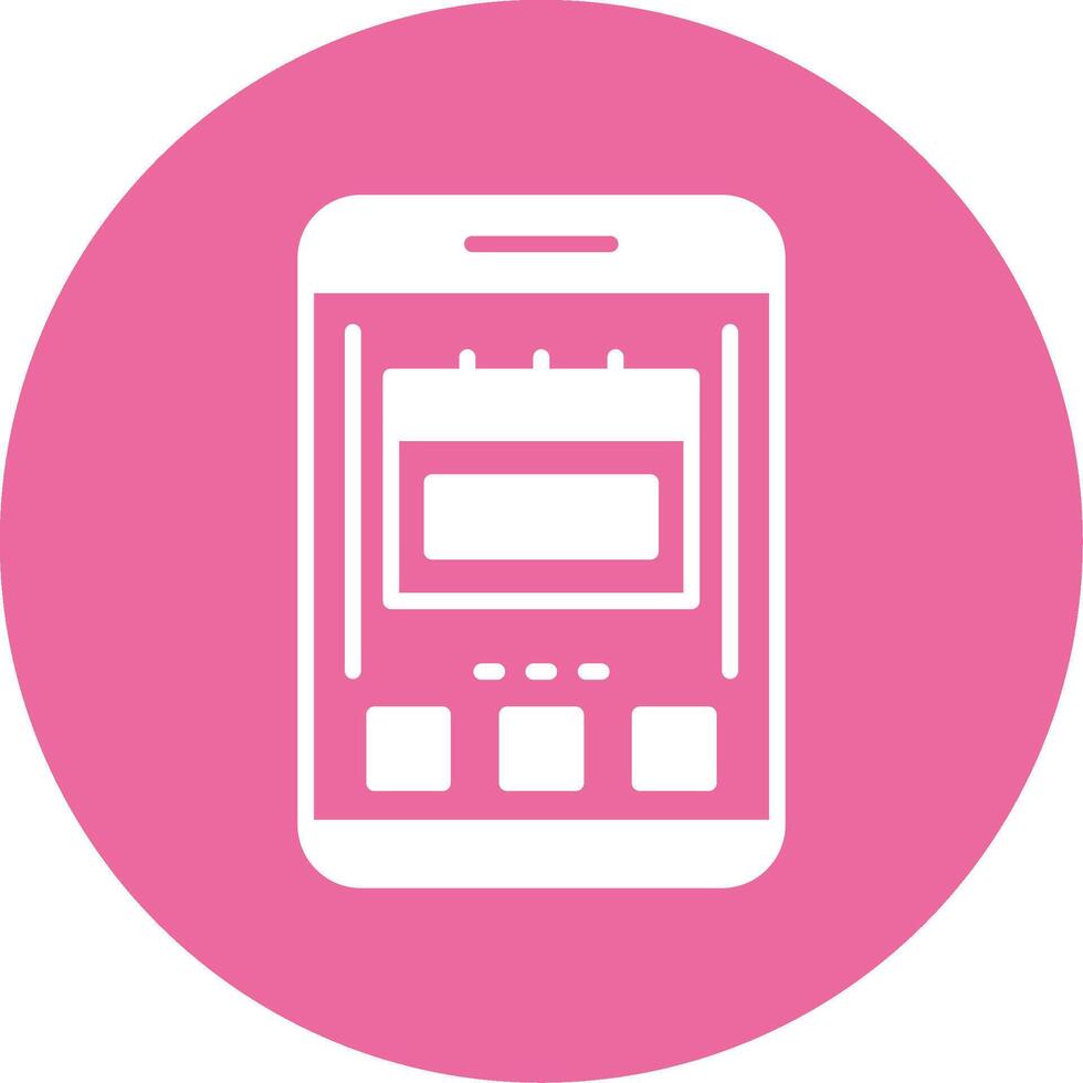 Calendar Glyph Style Icon vector