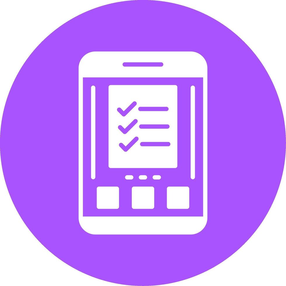 Checklist Glyph Style Icon vector