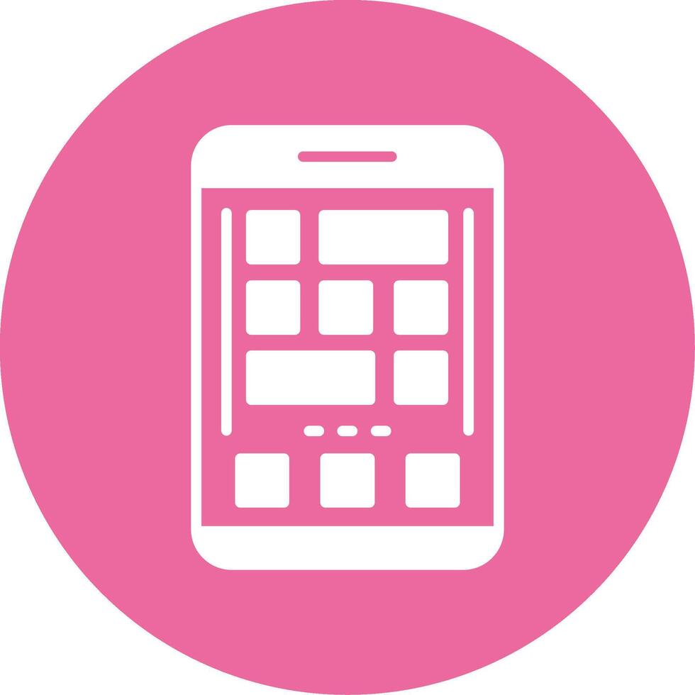 Grid Glyph Style Icon vector