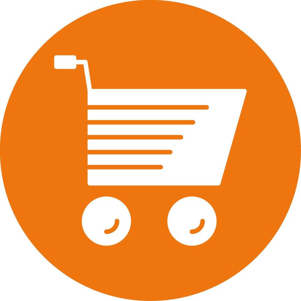 Shopping Cart Glyph Style Icon vector