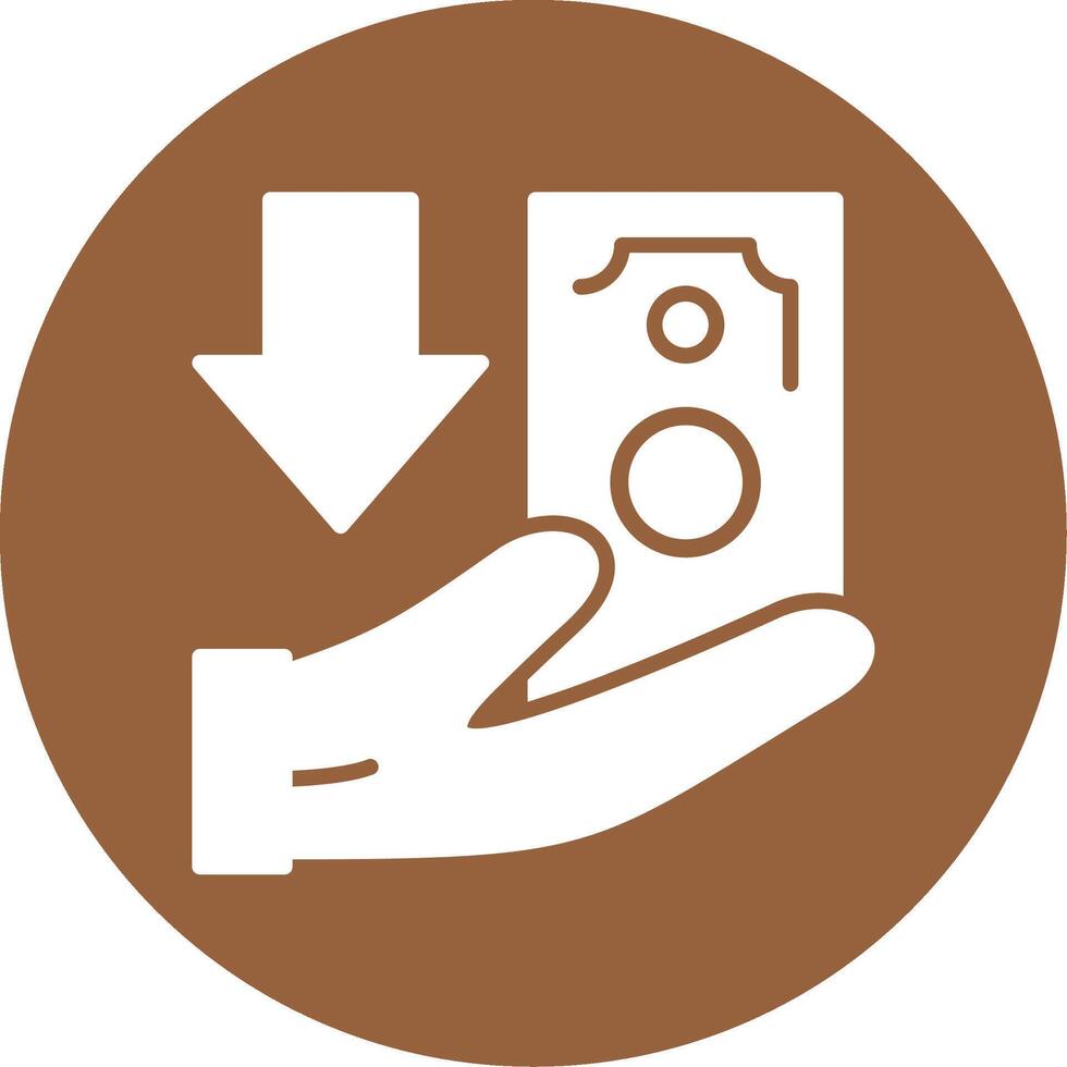 Cashback Glyph Style Icon vector