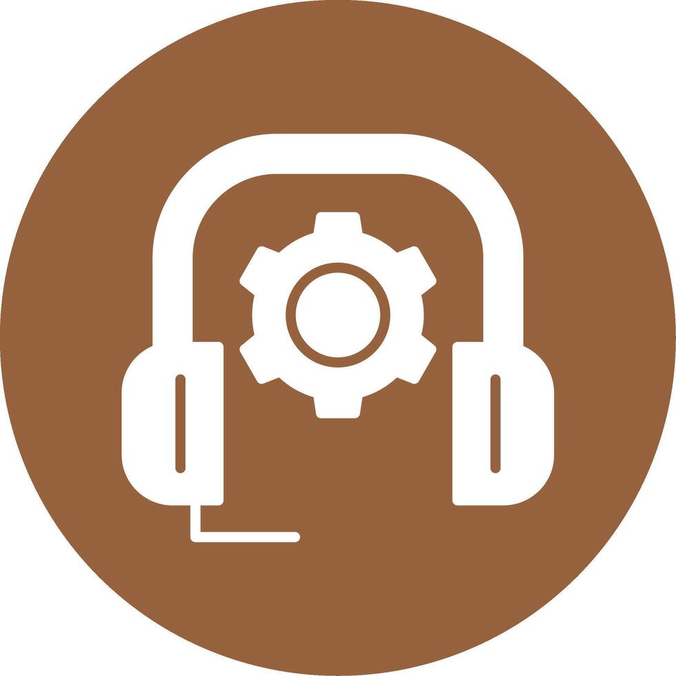 Customer Support Glyph Style Icon vector