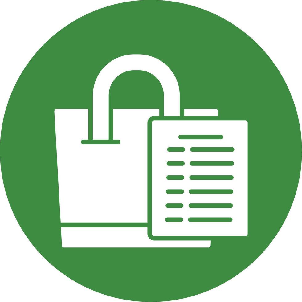Shopping List Glyph Style Icon vector