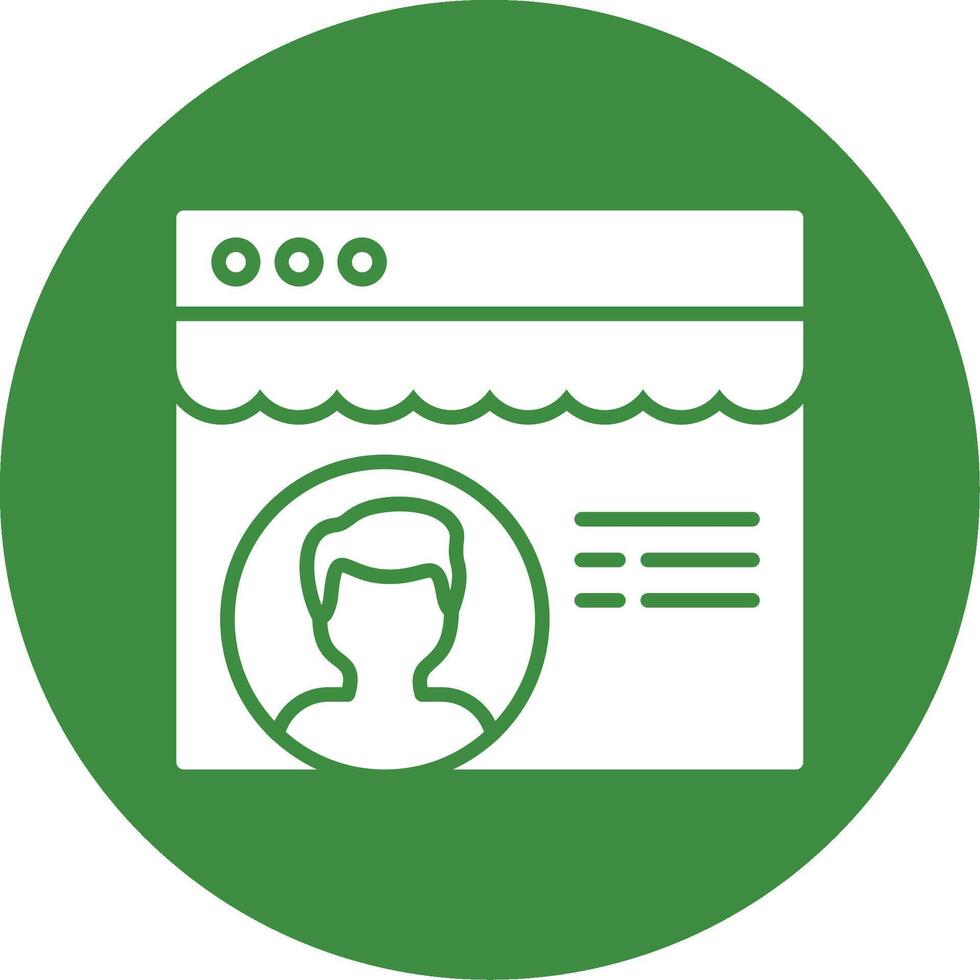 Account Glyph Style Icon vector