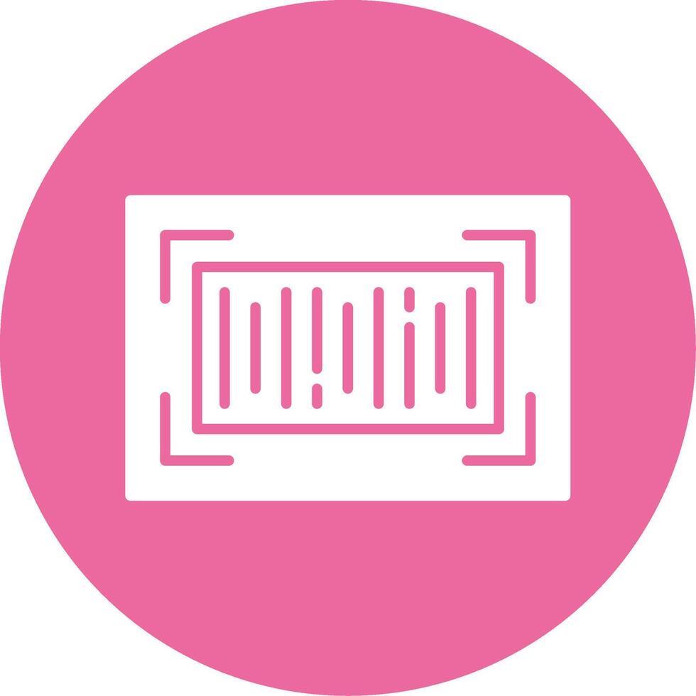 Barcode Glyph Style Icon vector