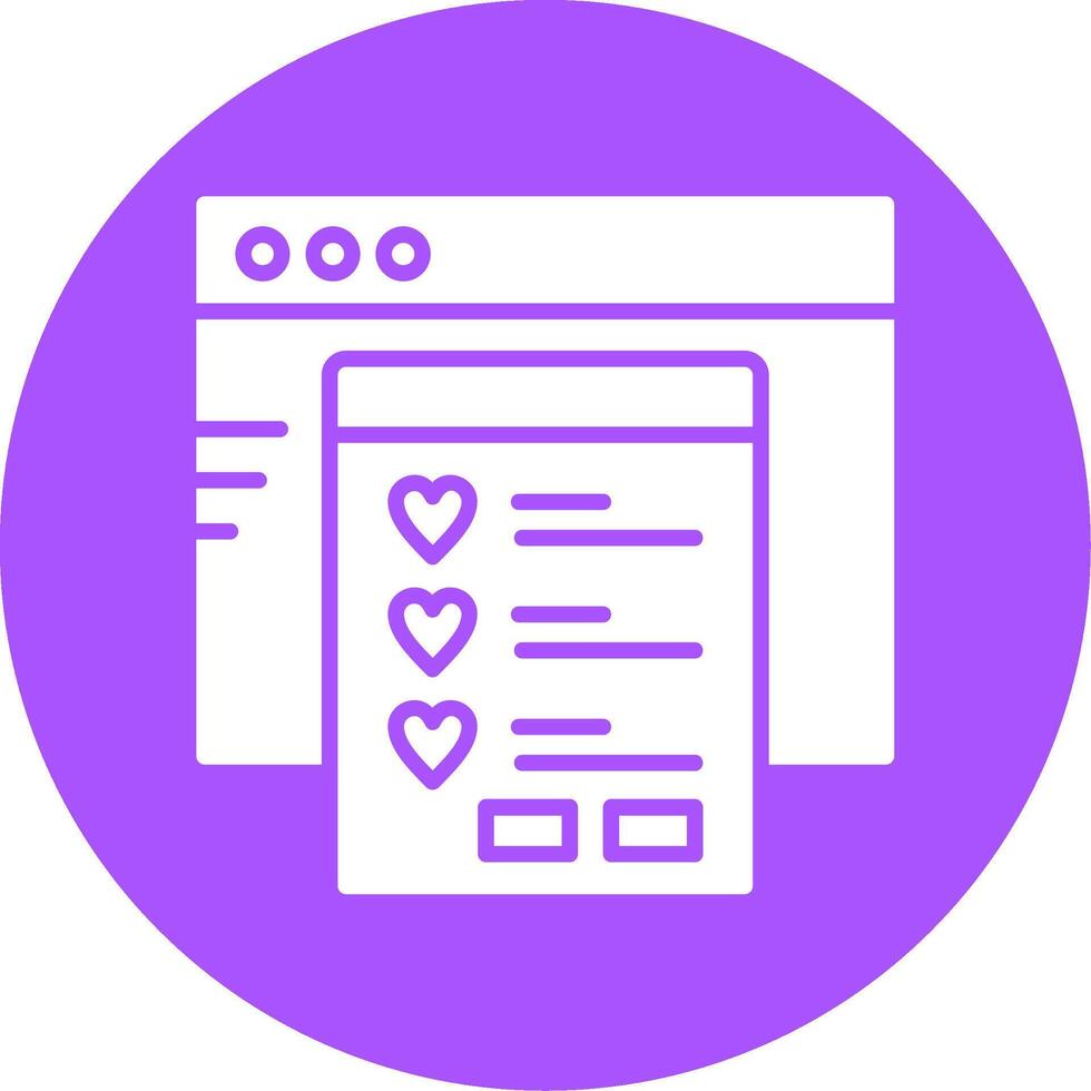 Wishlist Glyph Style Icon vector