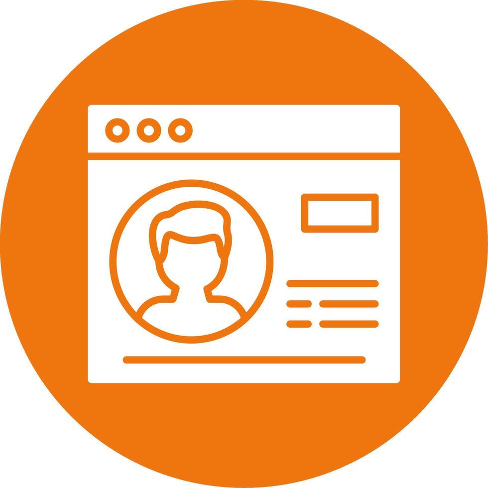 User Profile Glyph Style Icon vector