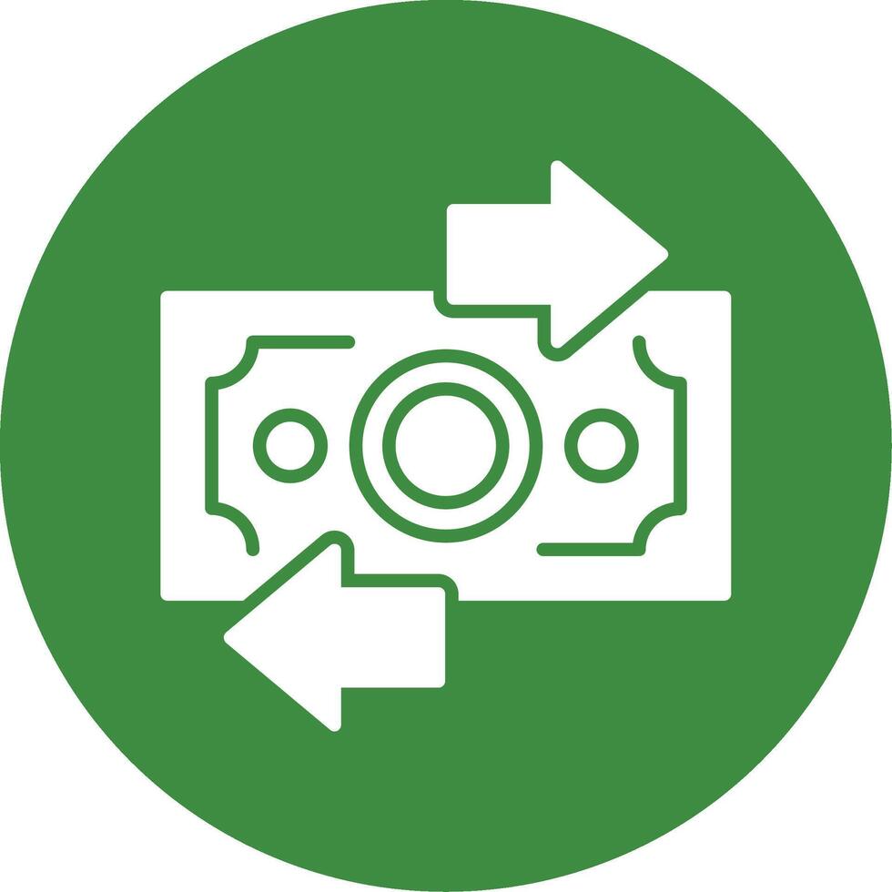 Refund Glyph Style Icon vector