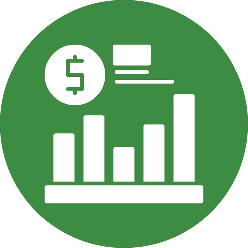 Finance graph Glyph Style Icon vector