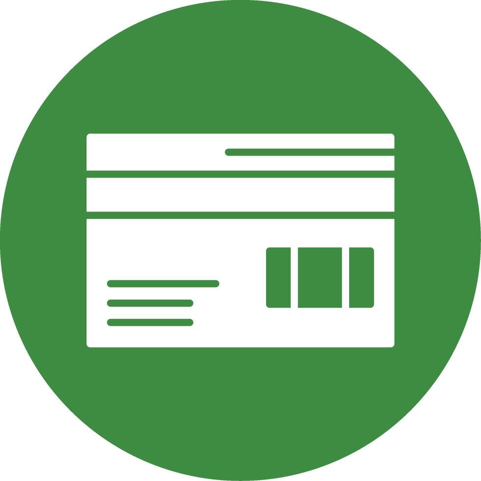 Credit card Glyph Style Icon vector