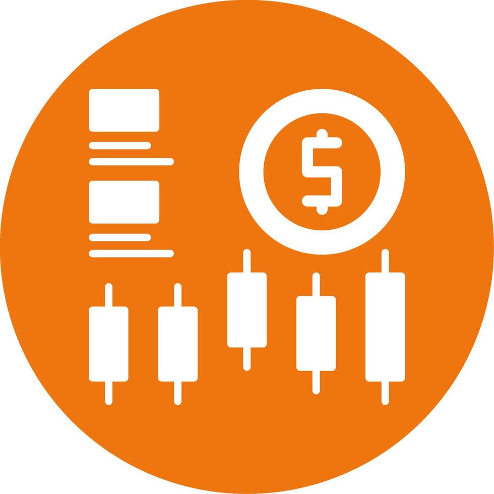 Stock market Glyph Style Icon vector