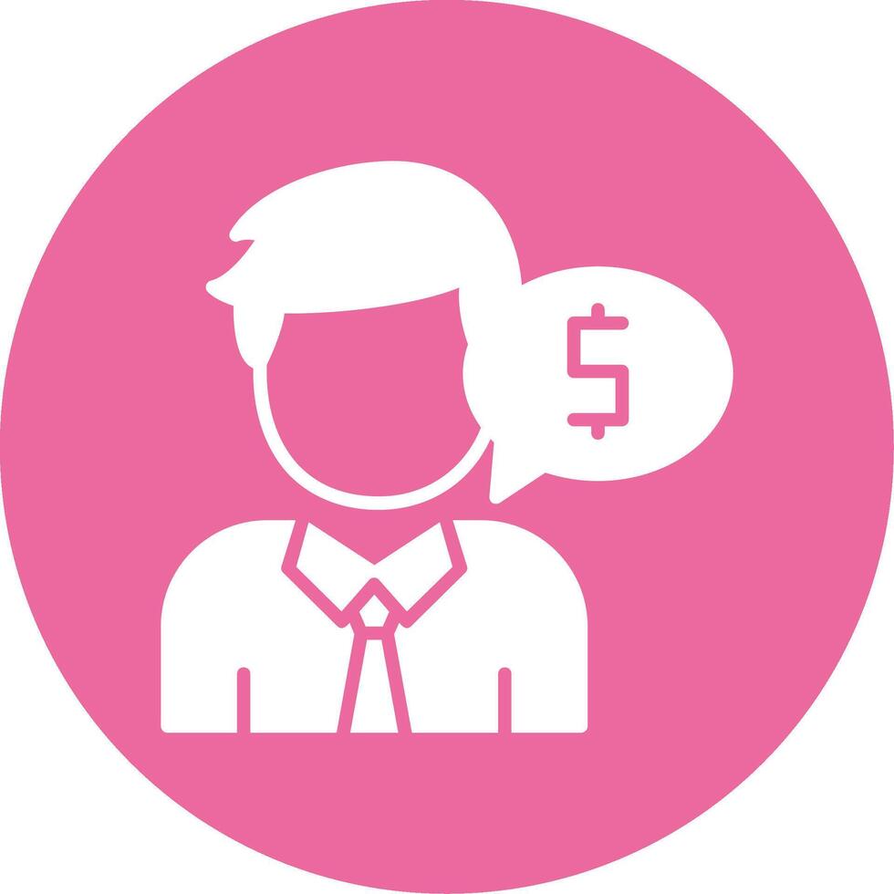 Financial advisor Glyph Style Icon vector