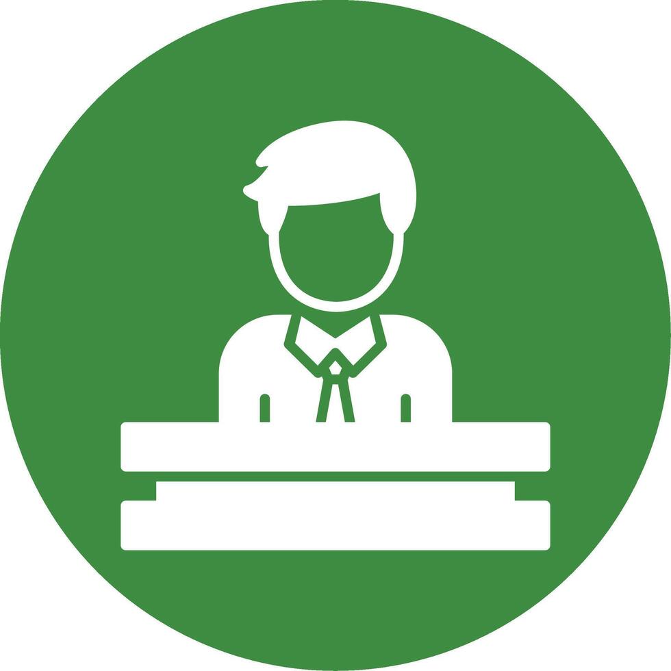 Bank teller Glyph Style Icon vector