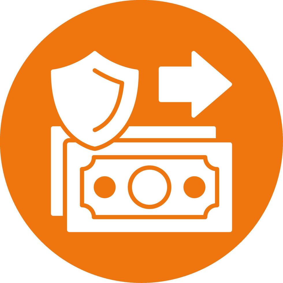 Secure transaction Glyph Style Icon vector