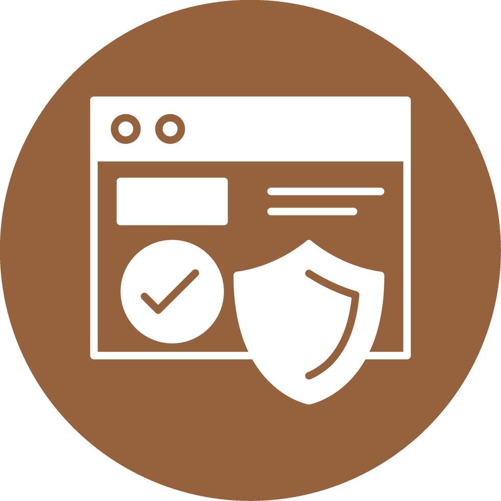 Online security Glyph Style Icon vector