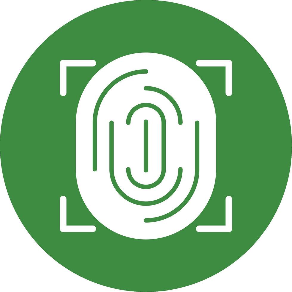 Biometric authentication Glyph Style Icon vector