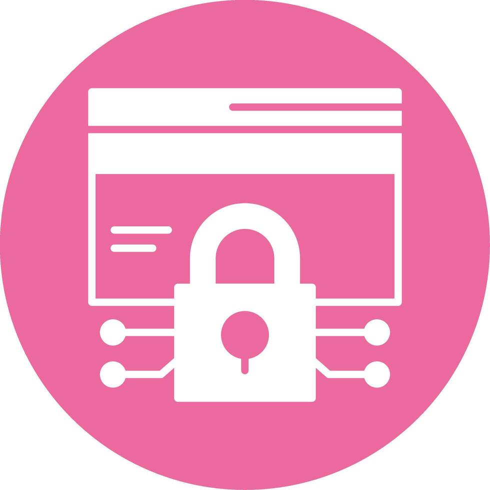 Data encryption Glyph Style Icon vector
