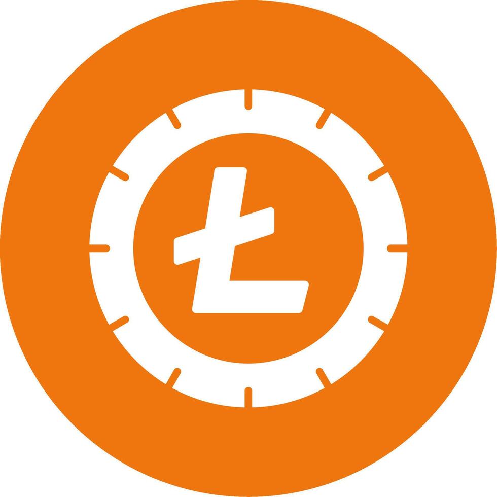 Litecoin Glyph Style Icon vector
