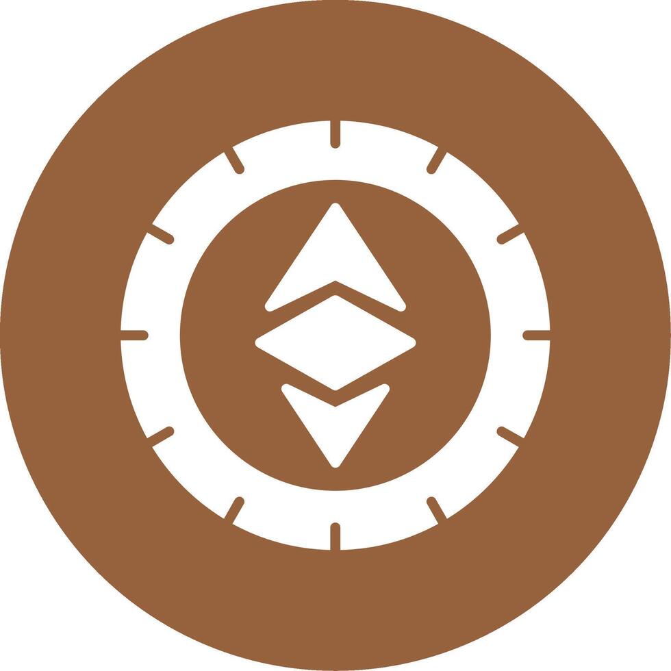 Ethereum Glyph Style Icon vector