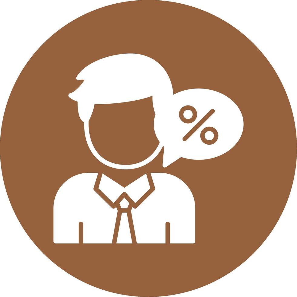 Tax advisor Glyph Style Icon vector