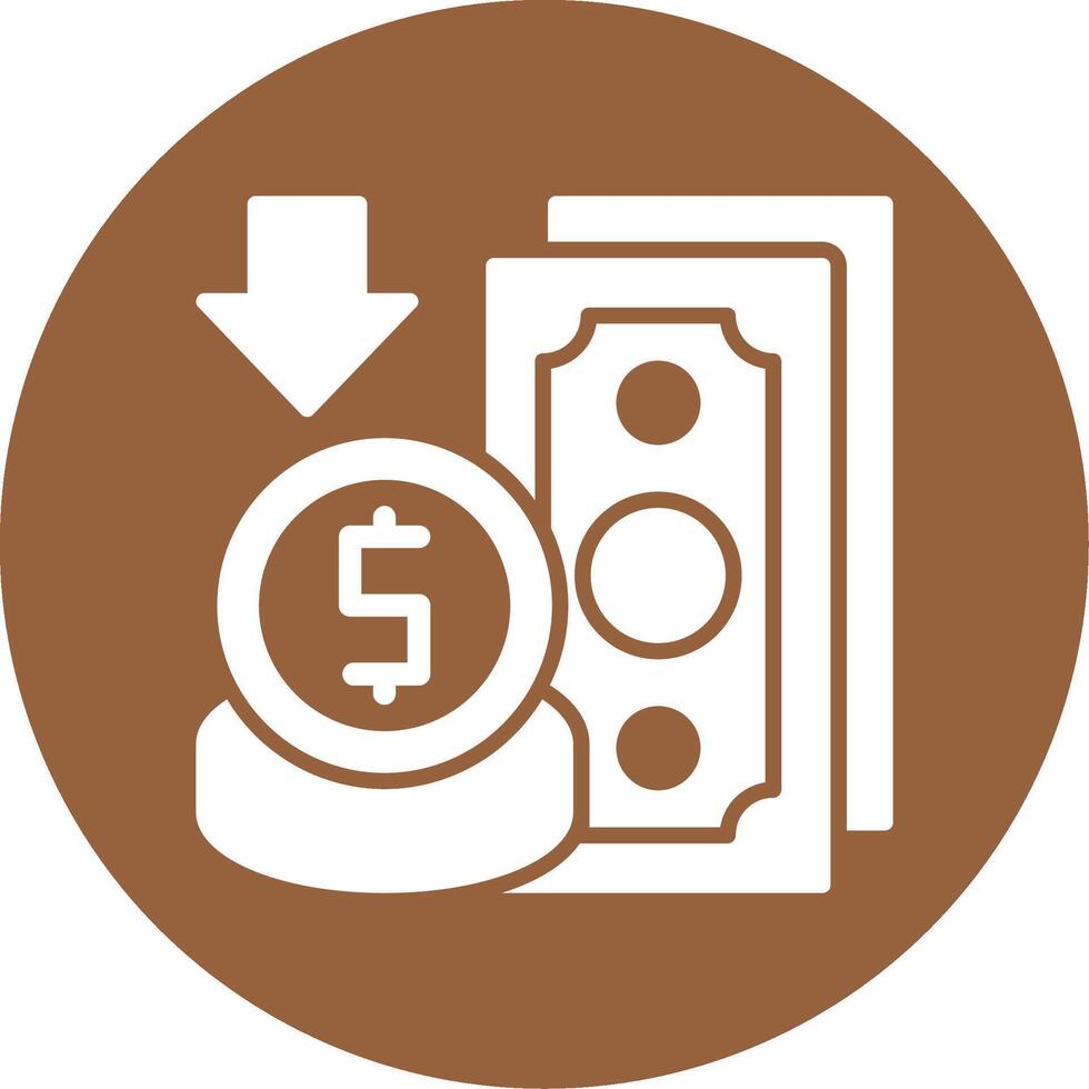Deflation Glyph Style Icon vector