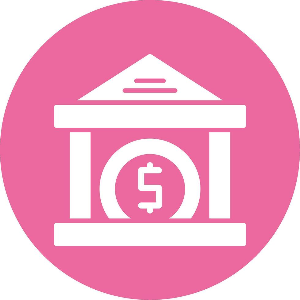 Federal Reserve Glyph Style Icon vector