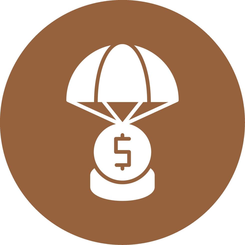 Bailout Glyph Style Icon vector