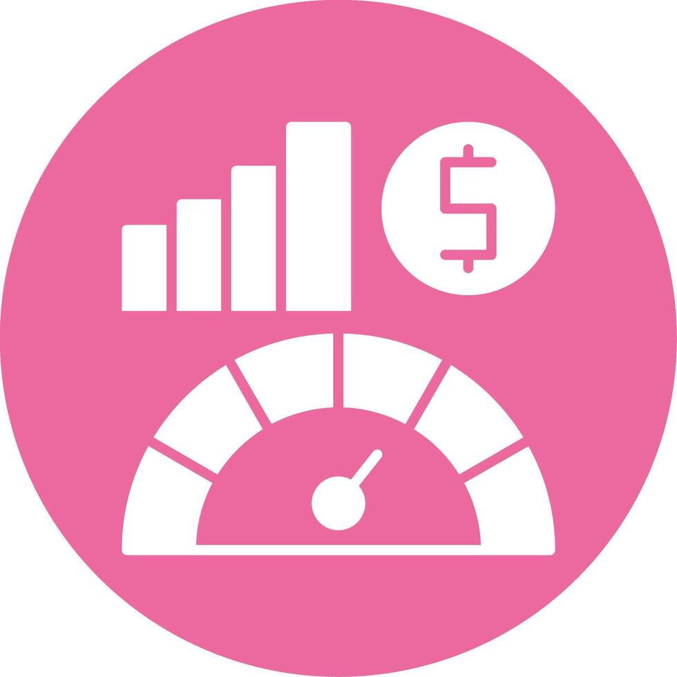 Economic indicators Glyph Style Icon vector