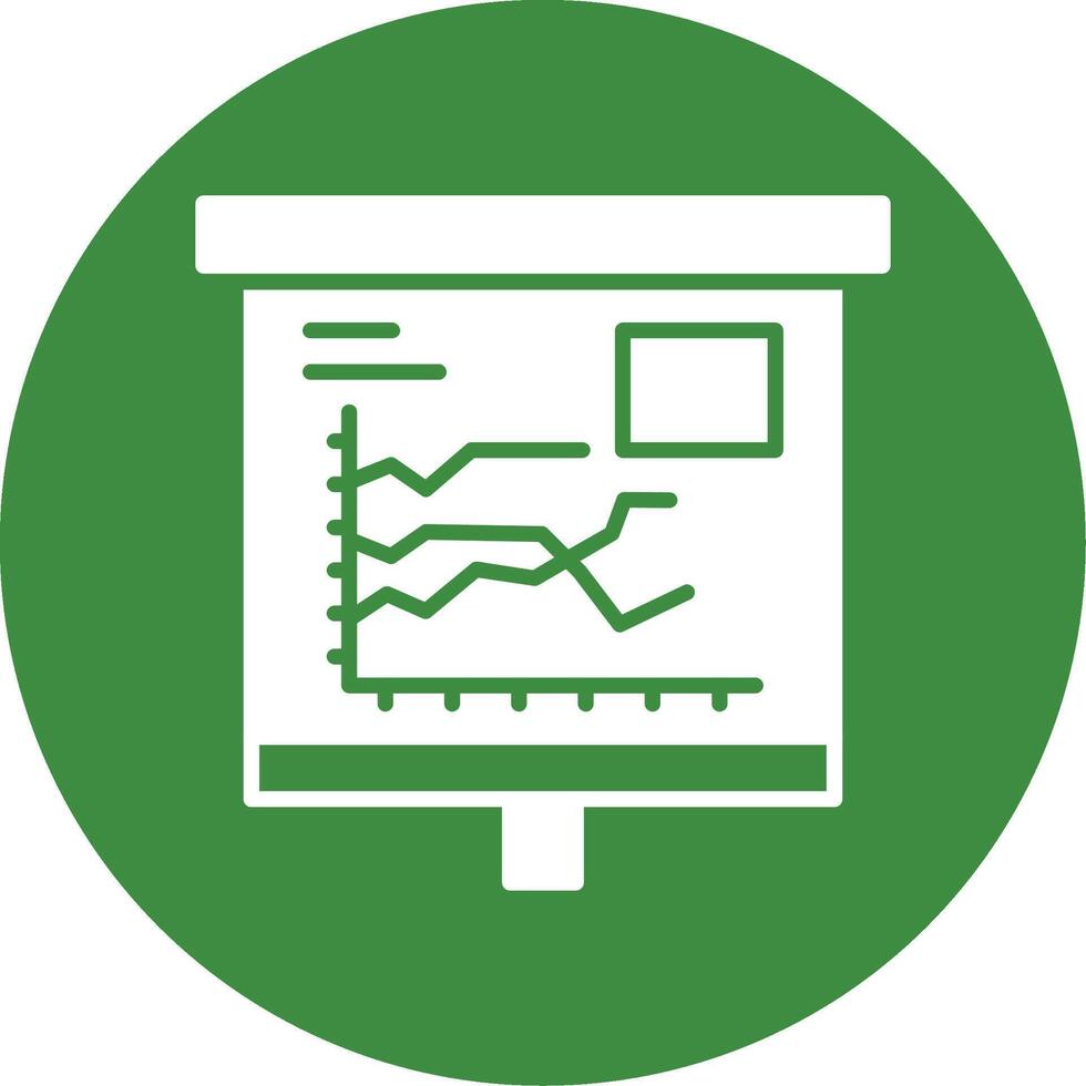 Filled Graph Glyph Style Icon vector