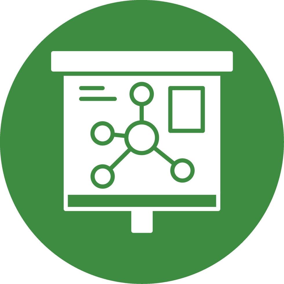 Mind Map Glyph Style Icon vector