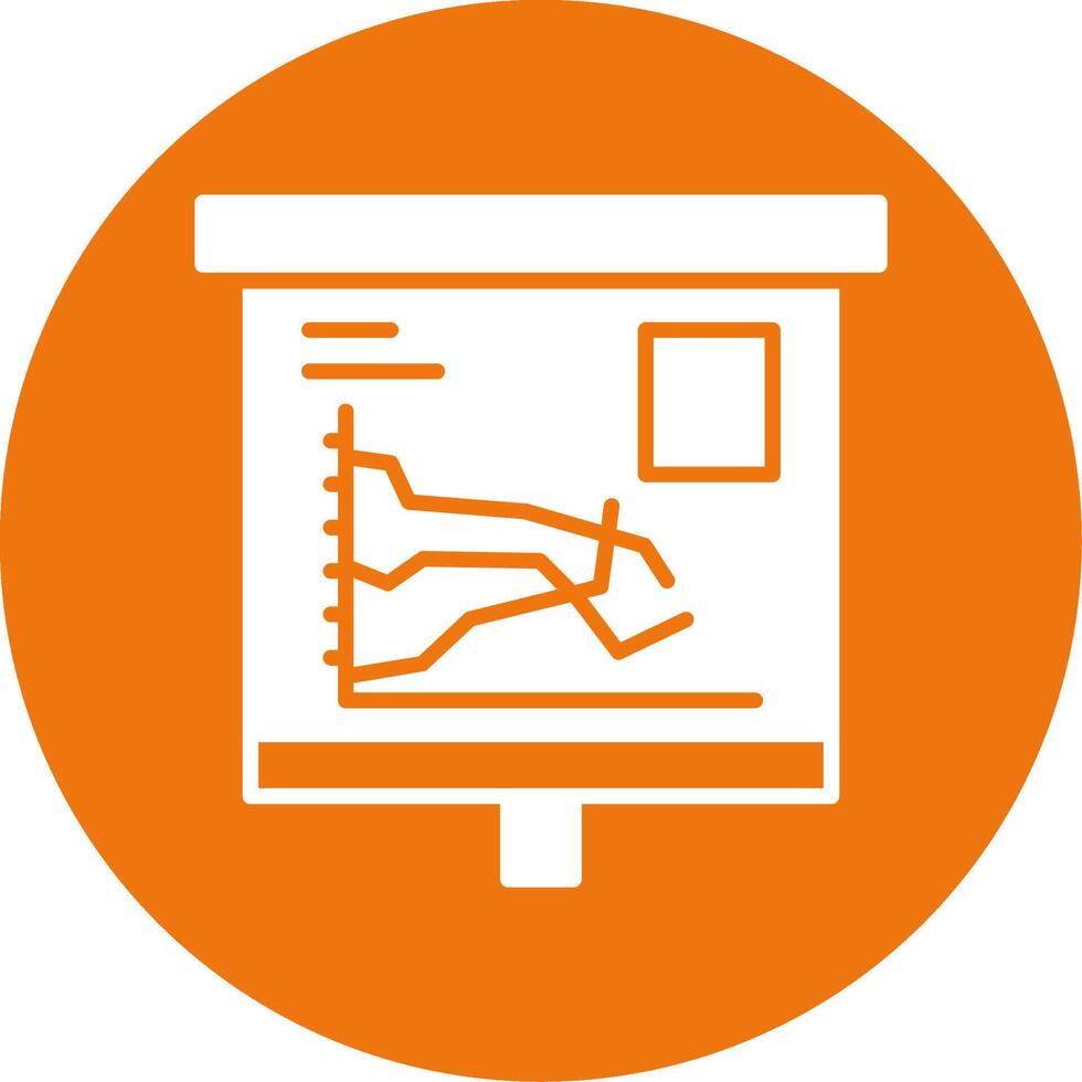 Multiple Line Graph Glyph Style Icon vector