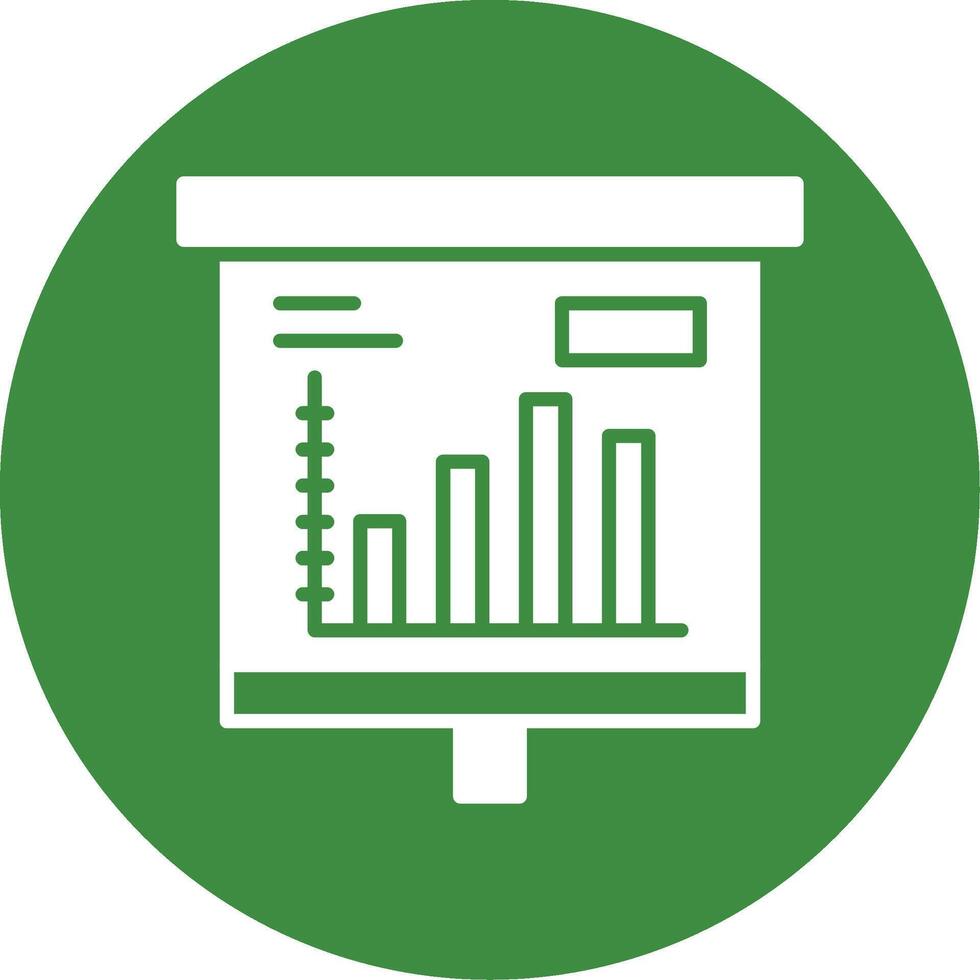 Column Chart Glyph Style Icon vector