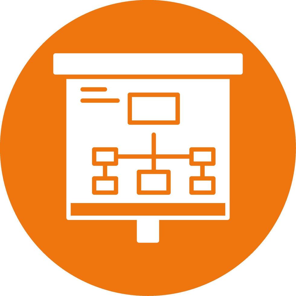 Flowchart Glyph Style Icon vector