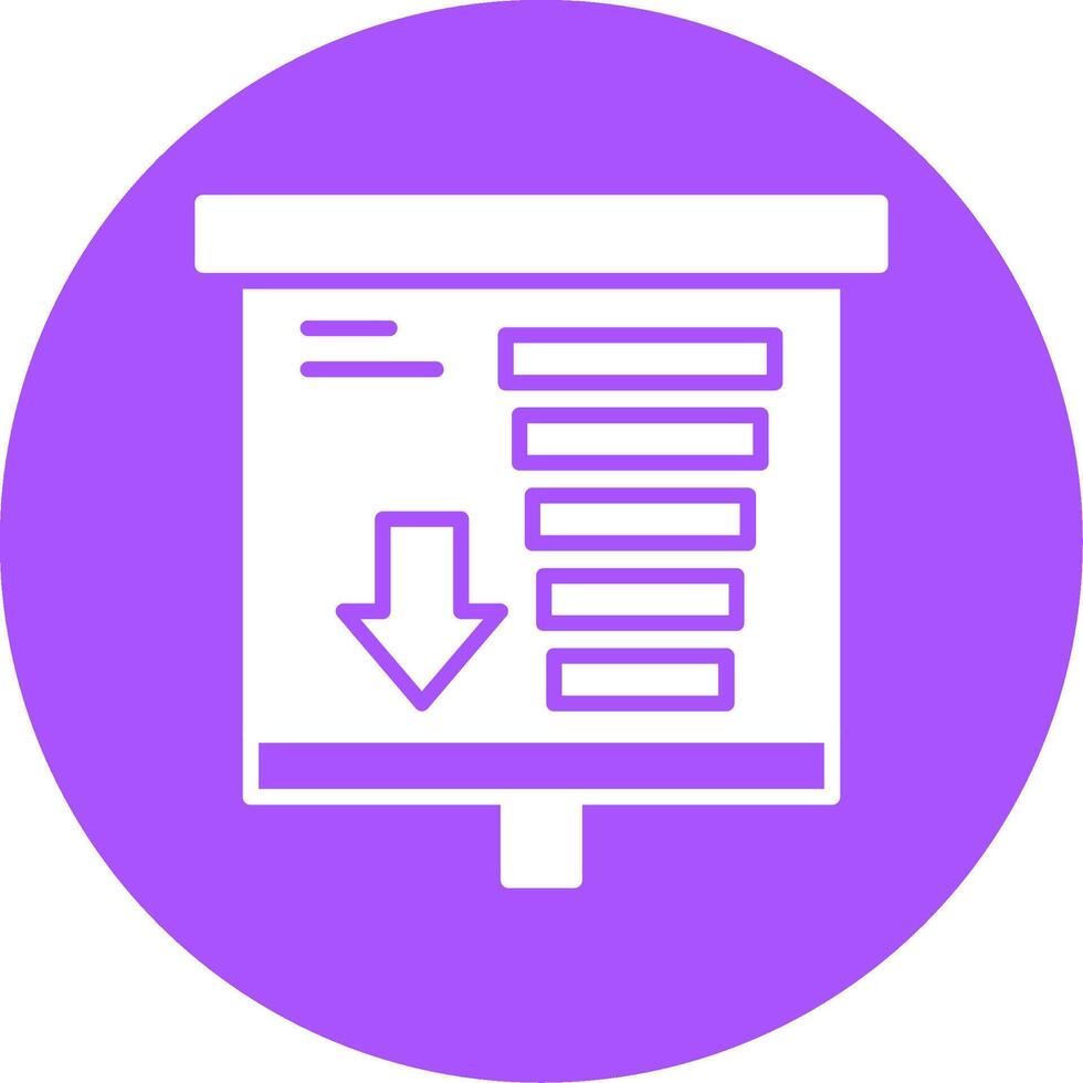 Funnel Chart Glyph Style Icon vector