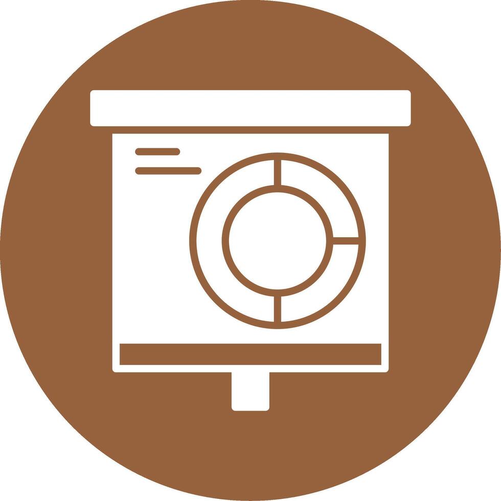 Donut Chart Glyph Style Icon vector
