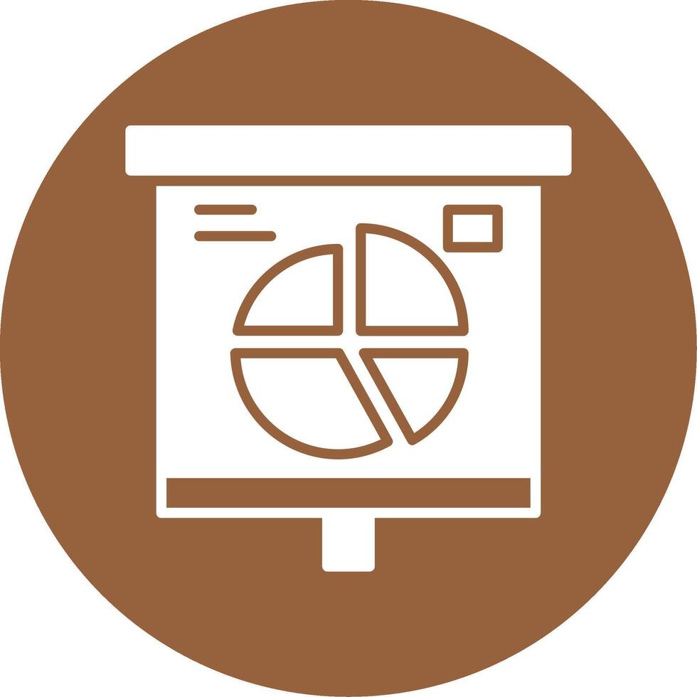 Pie Chart Glyph Style Icon vector