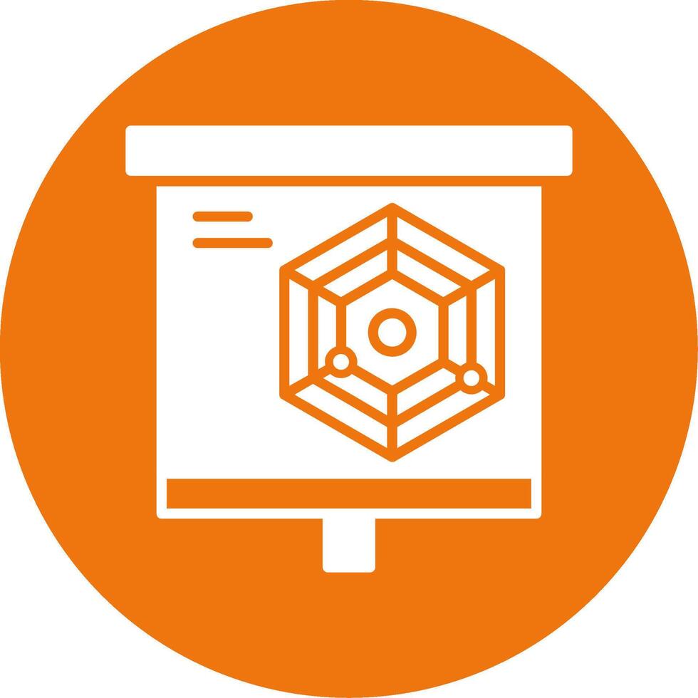 Radar Chart Glyph Style Icon vector