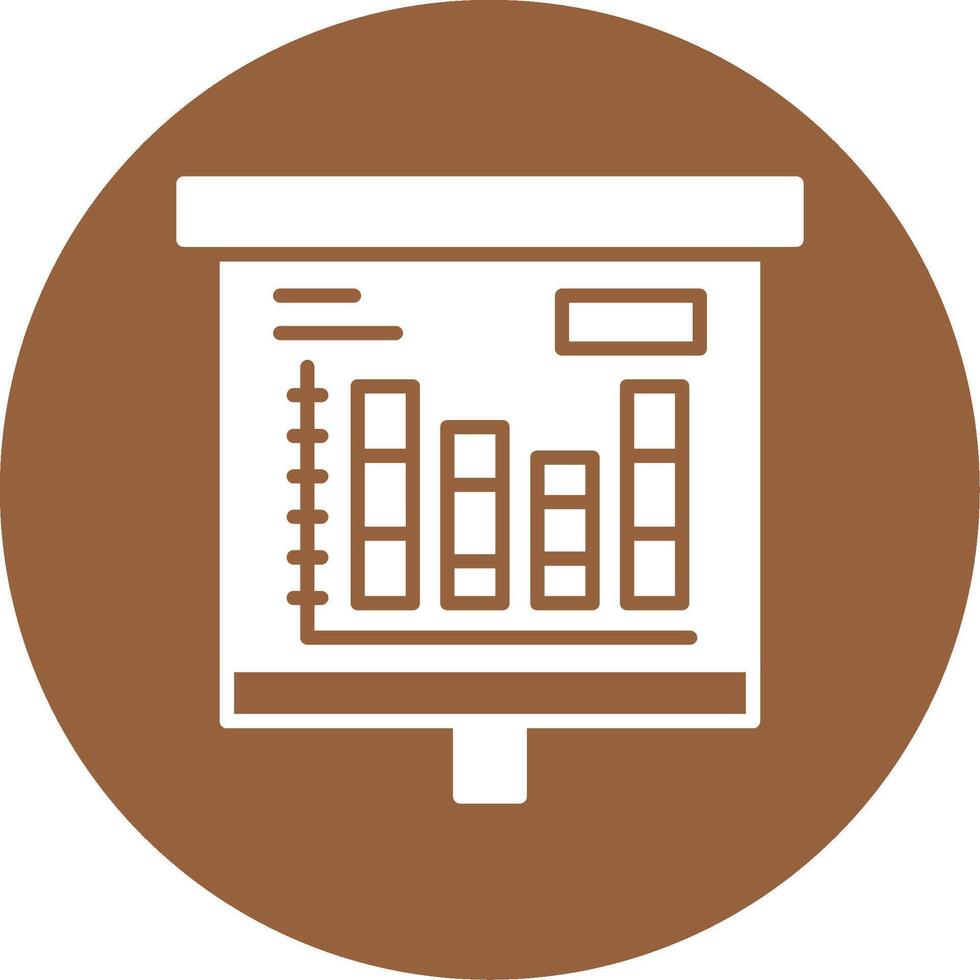 Stacked Bar Chart Glyph Style Icon vector