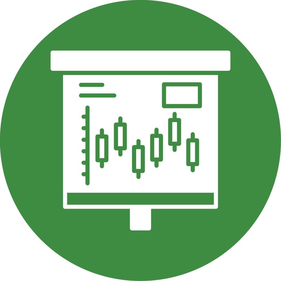 Candlestick Glyph Style Icon vector