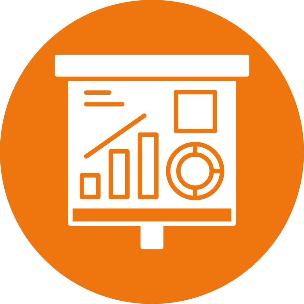 Grap presentation Glyph Style Icon vector