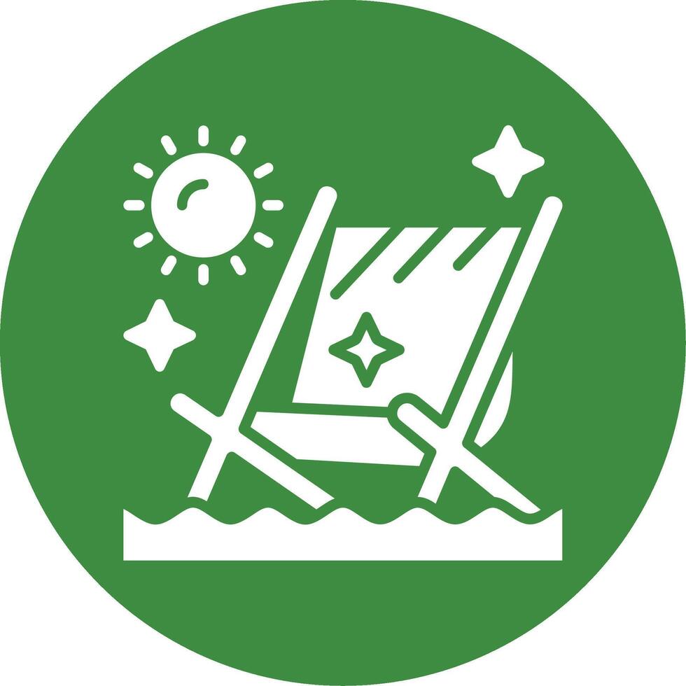 Beach party Glyph Style Icon vector