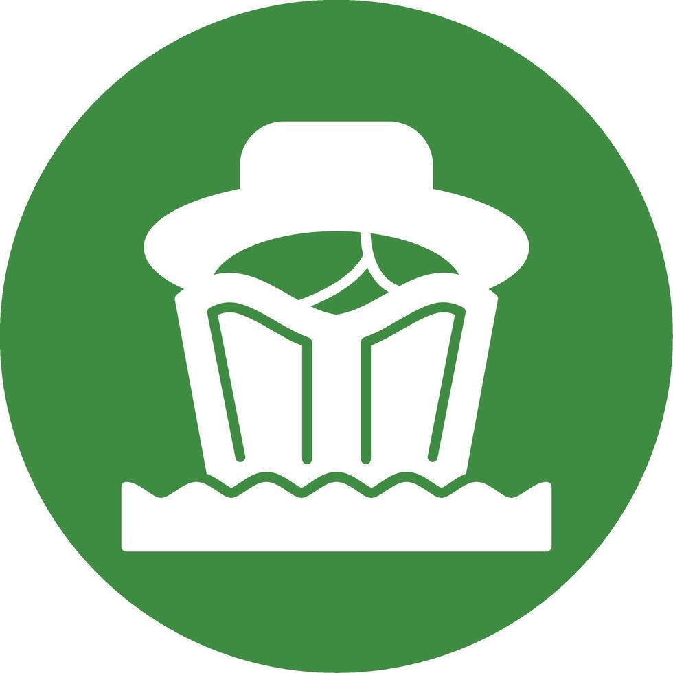 Beach reading Glyph Style Icon vector
