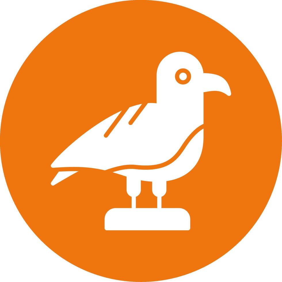 Seagull Glyph Style Icon vector