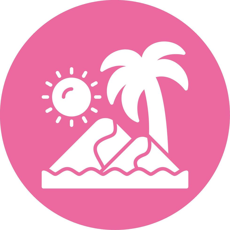 Sand dunes Glyph Style Icon vector
